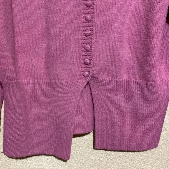 Cider Sweater Cardigan L Pink Stretchy Long Sleeve Buttons Acrylic Polyester - Picture 4 of 15
